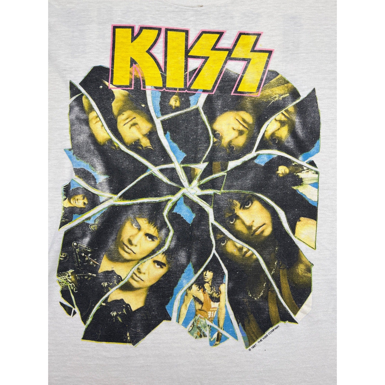 Vintage 1987 KISS Crazy Nights Band T-Shirt M Single Stitch 80s