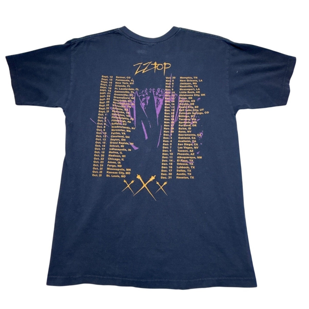 Vintage 1999 ZZ Top XXX 30th Anniversary Tour T-Shirt L Band Tee