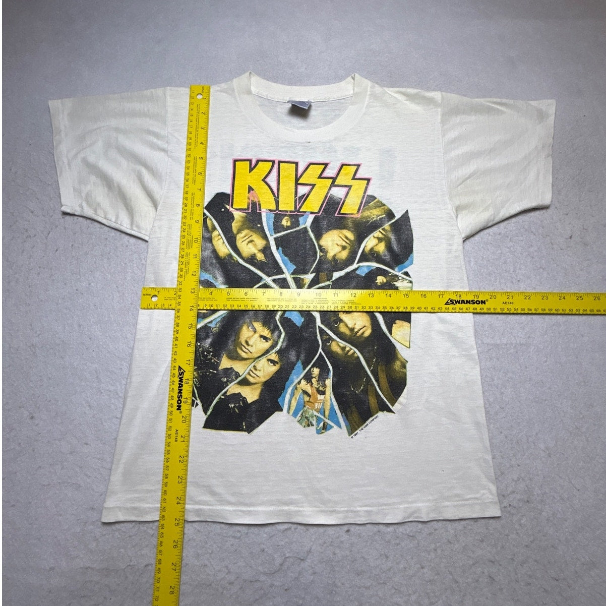Vintage 1987 KISS Crazy Nights Band T-Shirt M Single Stitch 80s